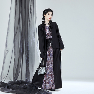 外套改良三裥裙子 宋制三件套飞机袖 现货织造司原创汉服 朋克少女