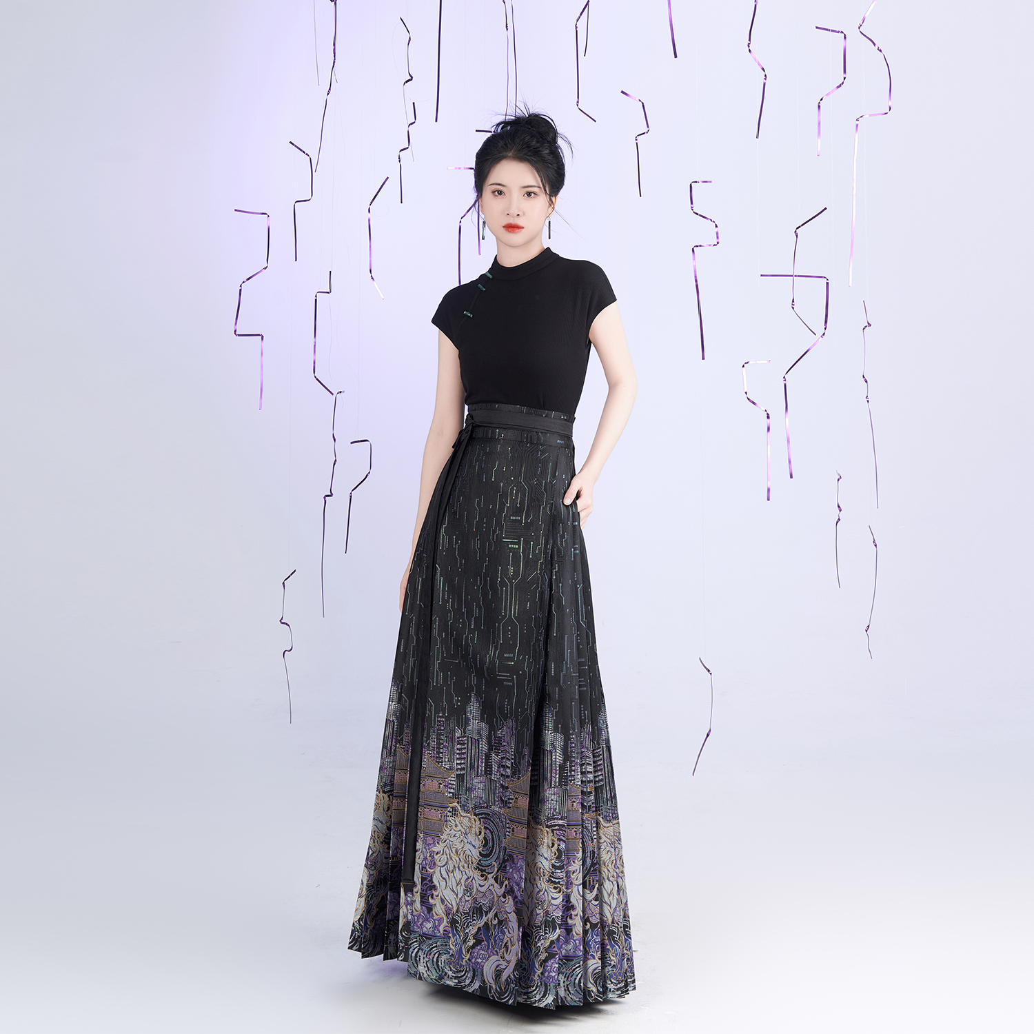 赛博麒麟织造司原创明制汉服仿妆花织锦缎马面裙日常通勤半身长裙