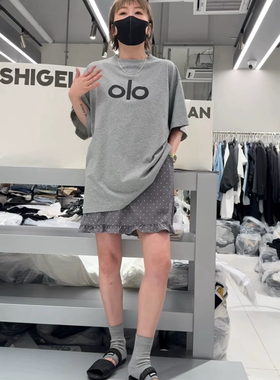 秒发诗歌兰2025夏款 58191美式潮流简约中长款宽松字母短袖T恤女