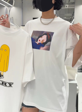 秒发诗歌兰2025夏款 58300潮流简约时髦卡通女孩字母短袖T恤女