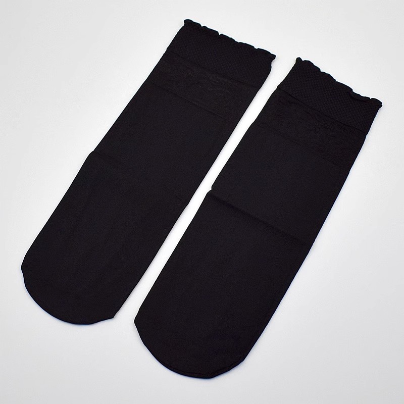 6双娜娇婷150D松口提花短袜中厚