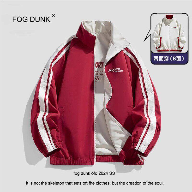 FOG DUNK双面穿夹克秋季新款美式两面穿运动外套男女同款百搭上衣