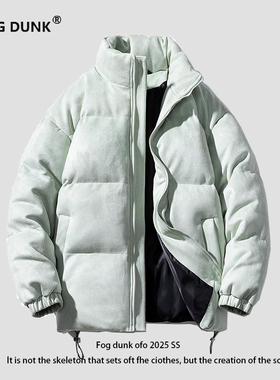 FOG DUNK冬季麂皮绒棉服男女同款加厚保暖休闲百搭棉衣外套