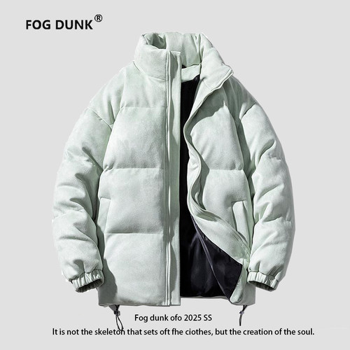 FOG DUNK冬季麂皮绒棉服男女同款加厚保暖休闲百搭棉衣外套