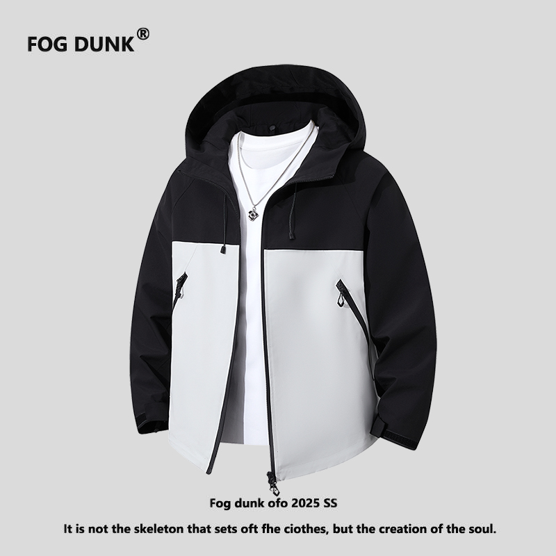 FOG DUNK连帽户外冲锋衣男女秋冬季运动休闲外套夹克