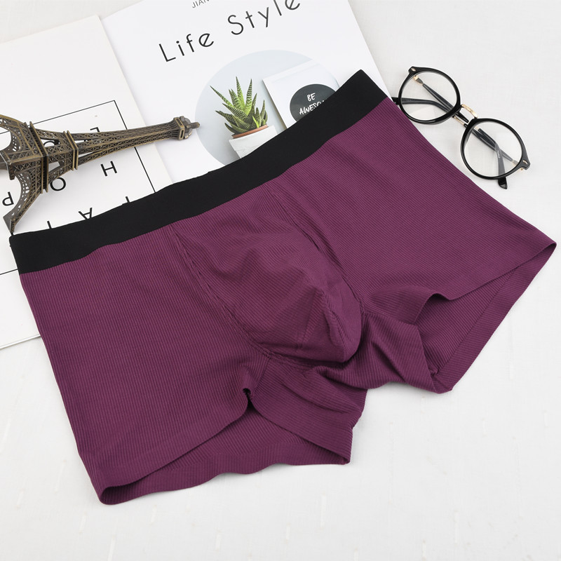 莫代尔螺纹男士内裤满4条包邮