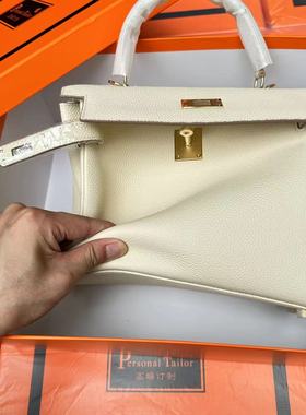 断色清！高端必入！限量分享！头层牛皮togo荔枝纹KL28真皮凯莉包