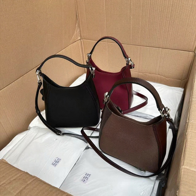 高端货色！正价1700+！经典帆布配头层牛皮高级感hobo小号斜挎包