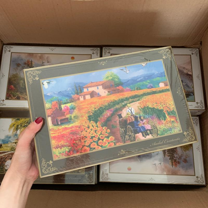 必买！！自留款！法式复古乡村田园风油画拼图木质拼图500片装