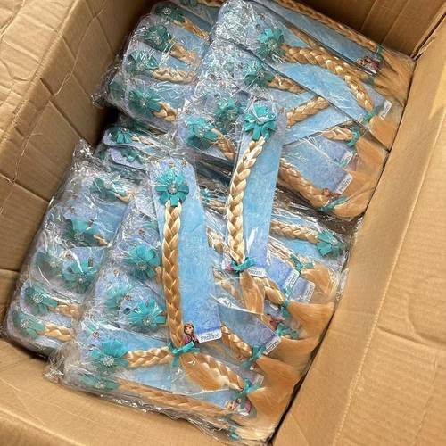 出口外贸订单！太赞啦~~经典卡通人物萝莉公主大辫子发夹头饰假发