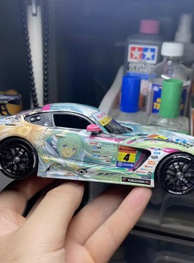 初音未来 1/24 奔驰 GT3 2017 蝴蝶涂装水贴 配田宫24345车模