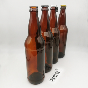 650ml棕色啤酒瓶精酿啤酒专用玻璃瓶耐压家用自酿酒瓶耐压耐爆瓶