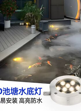 圆形LED明装水下壁灯鱼池景观灯