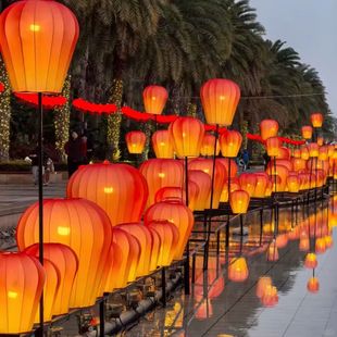 孔明灯笼天幕灯笼灯光节灯会庙会灯展游乐园公园商场防水冬瓜灯笼