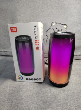 蓝牙音响七彩灯炫彩闪灯低音炮便携户外插卡家用小音箱大音量