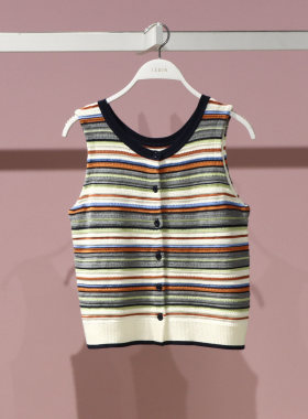 乐町女装2026夏季正品国内代购条纹线背心C2EFG2515/C2EFG2515L1