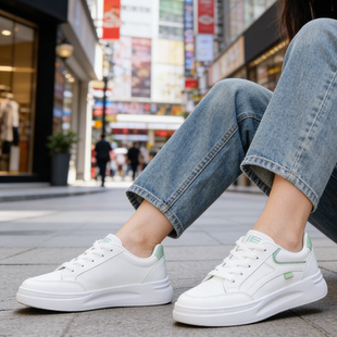 浅口女鞋 小白鞋 平板鞋 春秋百搭系带平底学生运动休闲鞋 2026年新款