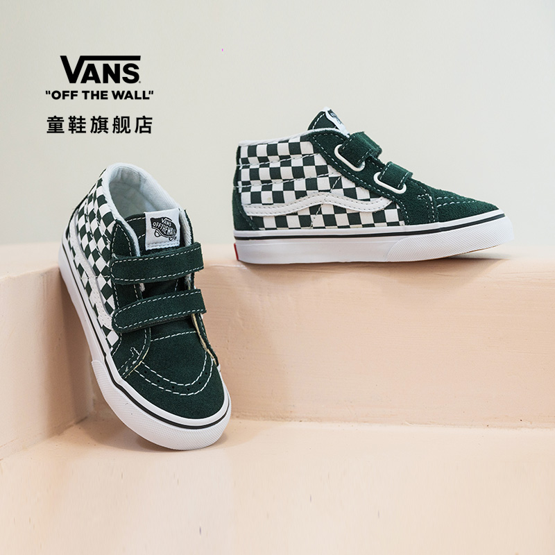 vans预售范斯官方棋盘格中帮板鞋