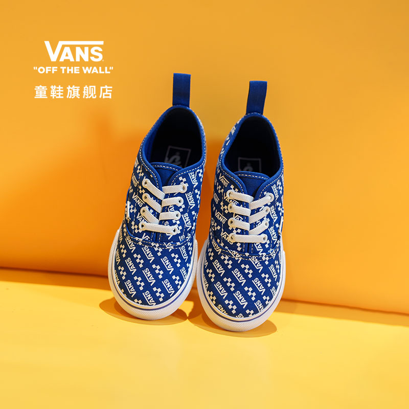 范斯帆布鞋VANS克莱因蓝LOGO印花