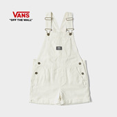 官方 中大童梭织短裤 工装 Vans范斯童装 运动休闲双色可选背带裤