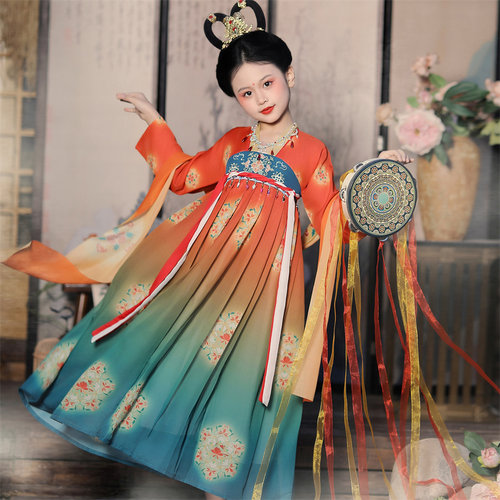 女童汉服敦煌飞天异域儿童演出服