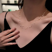 MISS HELEN「人鱼眼泪」S925银项链女淡水小珍珠锁骨链气质叠戴夏