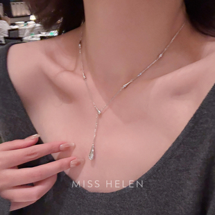 瑞秋水滴项链高级感锁骨链女送闺蜜 S925银美剧同款 MISS HELEN
