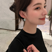 MISS HELEN新国风四叶草耳夹女硅胶超高保色贝母精工滴釉耳钉耳饰