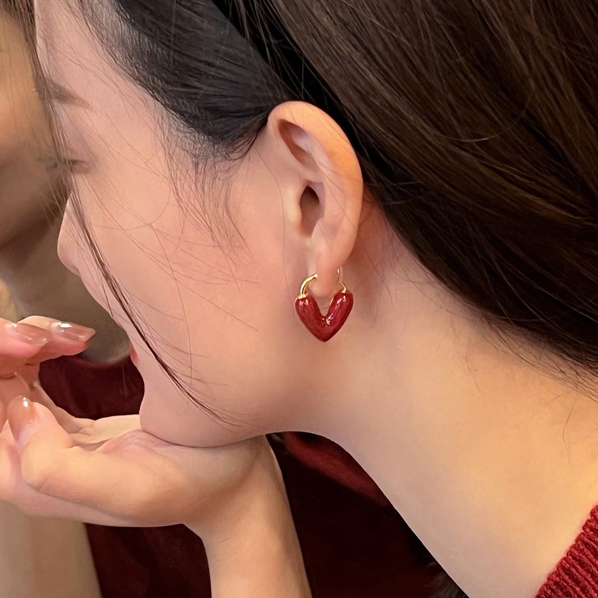 挚爱红桃心耳钉爱心无耳洞硅胶耳夹耳饰耳环耳扣小众轻奢小清新女,饰品/流行首饰/时尚饰品新,耳夹,淘宝优惠券,粉丝福利购,淘宝优惠卷