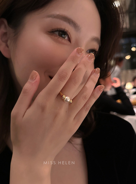 95折满钻拉丝S925银戒指