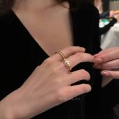 MISS HELEN「邂逅」S925银戒指女微镶锆石气质小众食指戒重工指环