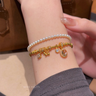 MISS HELEN龙心盘缠S925银手链女纯银首饰水沫玉微镶锆石通勤新款