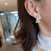 MISS HELEN 耳际蜜语耳夹女耳钉复古耳圈蚊香盘无耳洞珐琅耳环