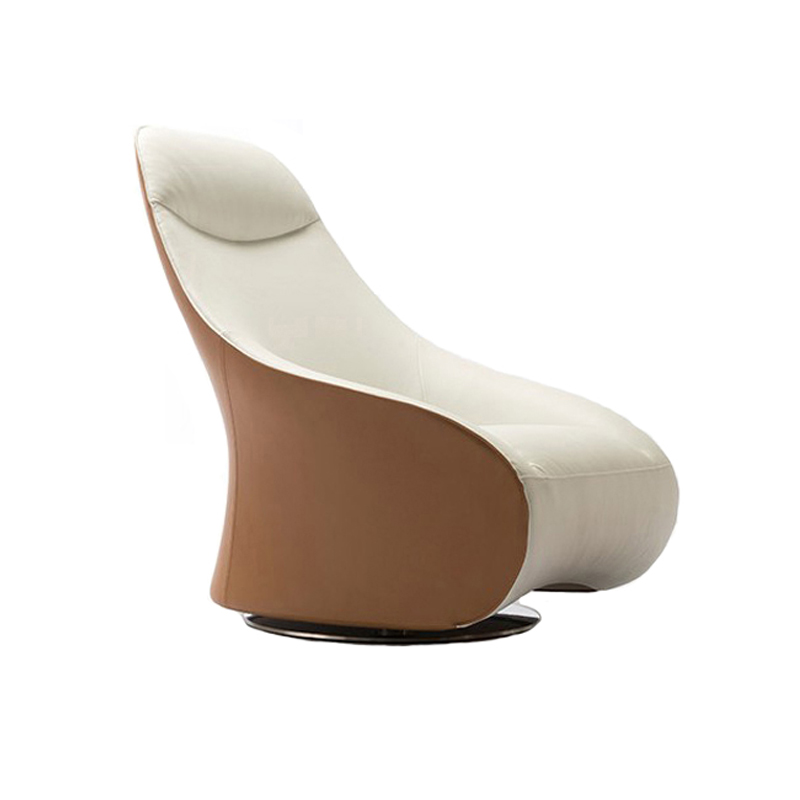 zanotta derby armchair沙发椅玻璃钢旋转椅子单人轻奢高靠背北欧