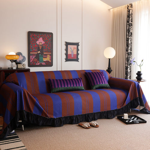 中古轻奢风四季整张可机洗沙发套