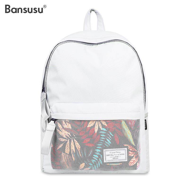 Bansusu.2026新款双肩包女复古中性书包上学旅行轻便包背包大容量