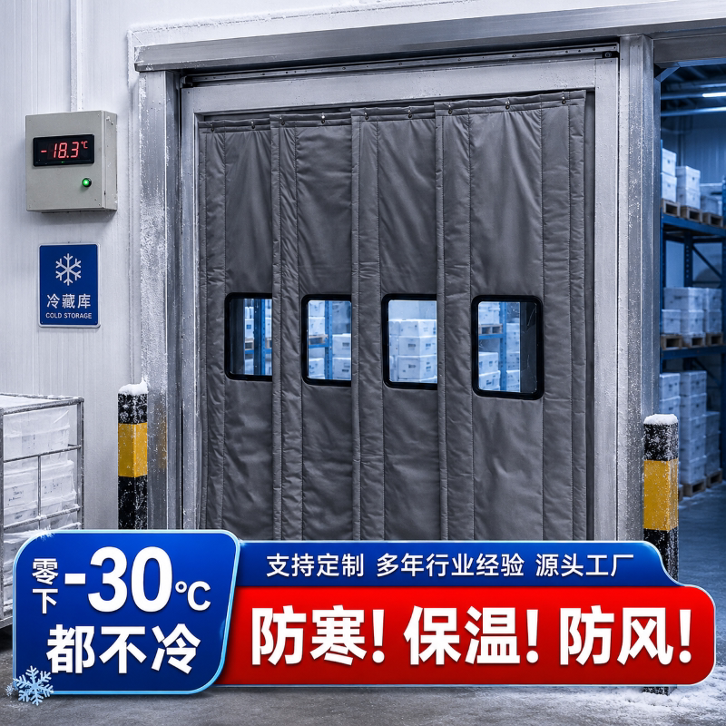 门帘冬季保暖防风棉防水隔音商场图片