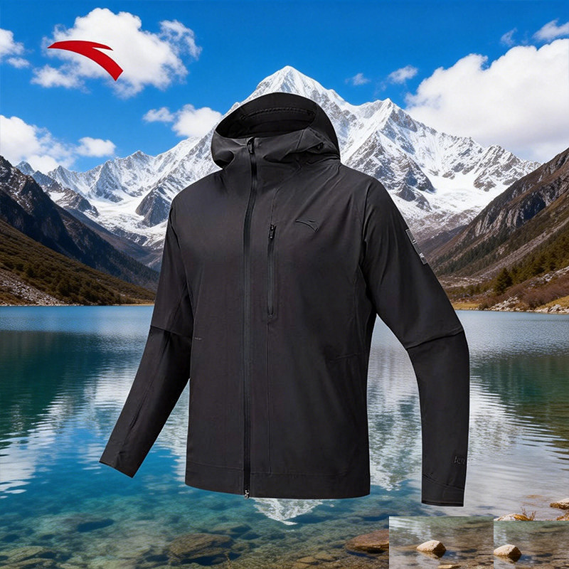 安踏冲锋衣男款CHN系列丨硬壳户外防风外套防水登山服男152547624