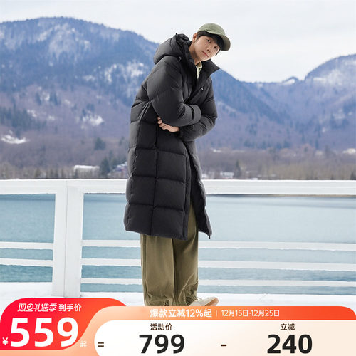 长款羽绒服安踏六度芯面包