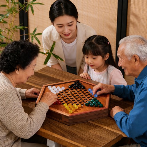适合老年人游戏玩具益智健脑防痴呆动手延缓衰老亲子跳跳棋送礼