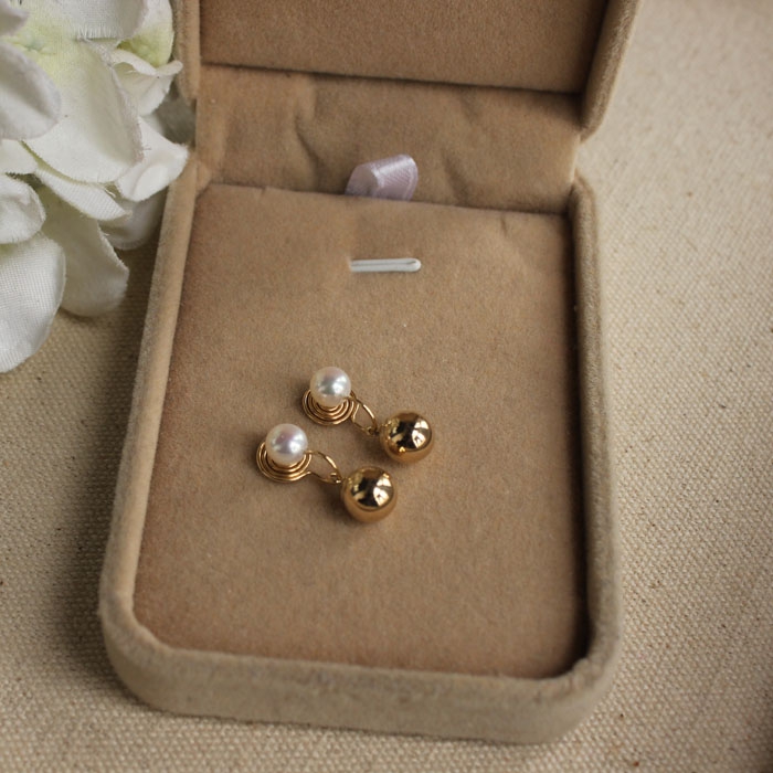 星包手工无痛馒头珍珠耳