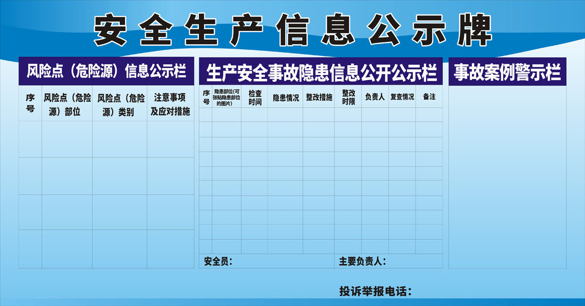 m769工厂安全生产信息标识牌危险源公示牌栏210海报印制展板6-3