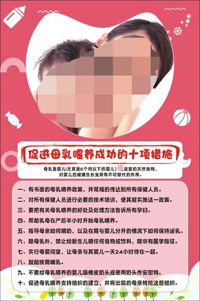 m771月子中心母婴室医院妇产科母乳喂养方法宣传海报印制展板1177
