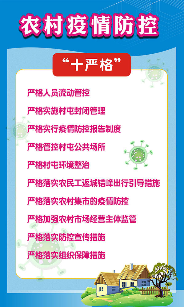 m769农村疫情防控十严格宣传图508海报印制展板写真喷绘贴画10-10