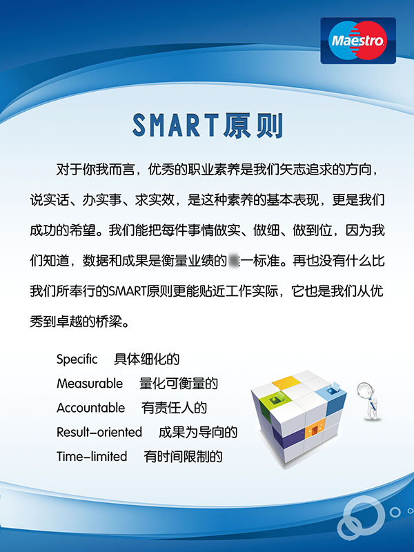 750海报印制展板写真喷绘107企业文化职业素养smart原则介绍展板