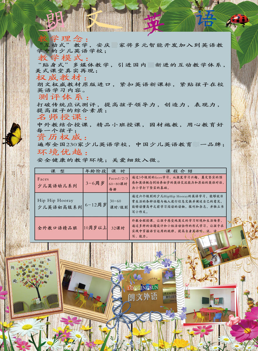 641海报印制展板墙贴纸喷绘素材854英语教育培训宣传招生宣传简介