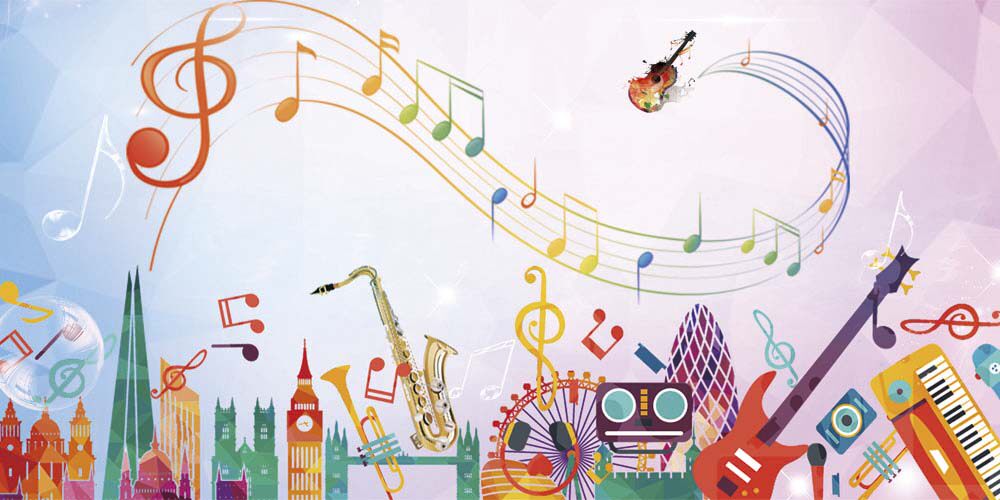 763海报印制展板写真贴纸素材1255钢琴音乐艺术乐器乐符美术背景