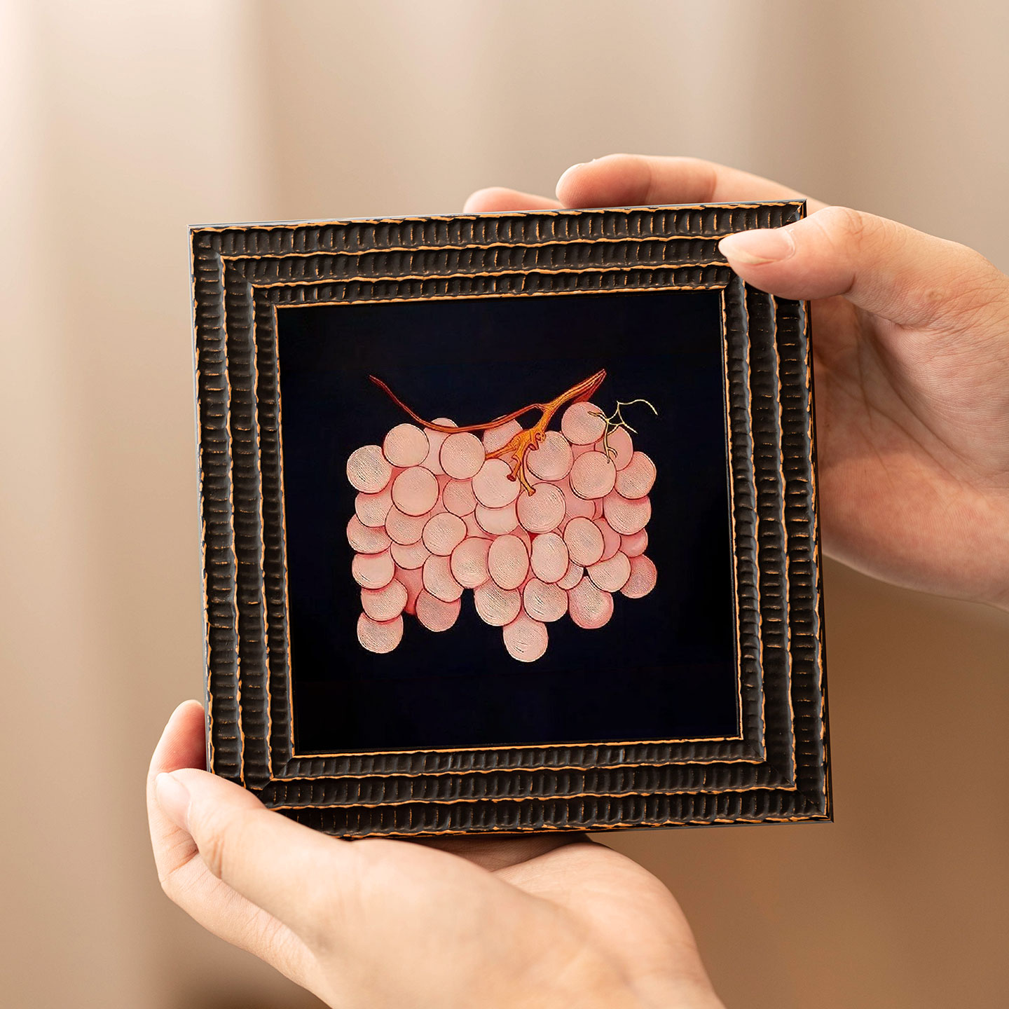 中古风画框空框装裱复古油画装饰