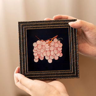 饰挂墙A4定制 饰外框创意书法国画装 中古风画框空框装 裱复古油画装