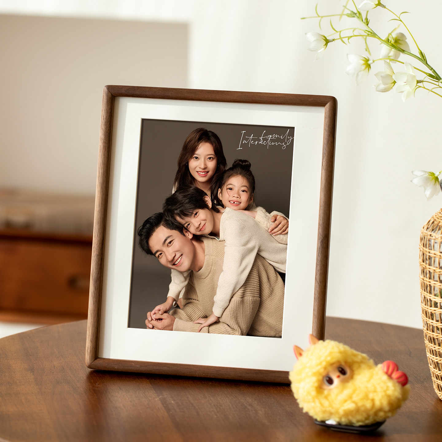 全家福亲子洗照片相框diy定制摆台高级感空框展示架儿童相册六8寸